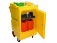 Polyethylene cart storage unit