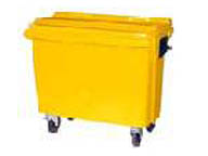 1,100 litres wheeled trash containers