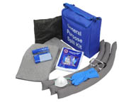 Spill kit in canvas bag